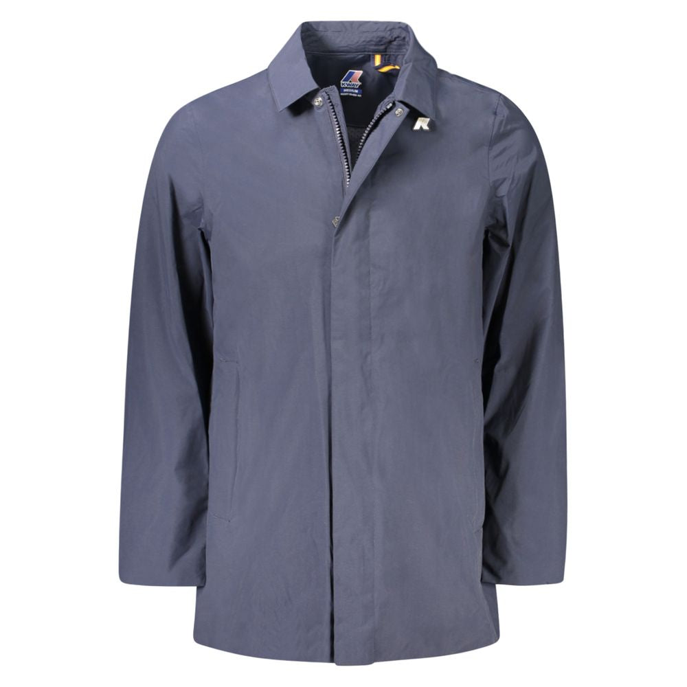 K-WAY Blue Polyamide Men Jacket