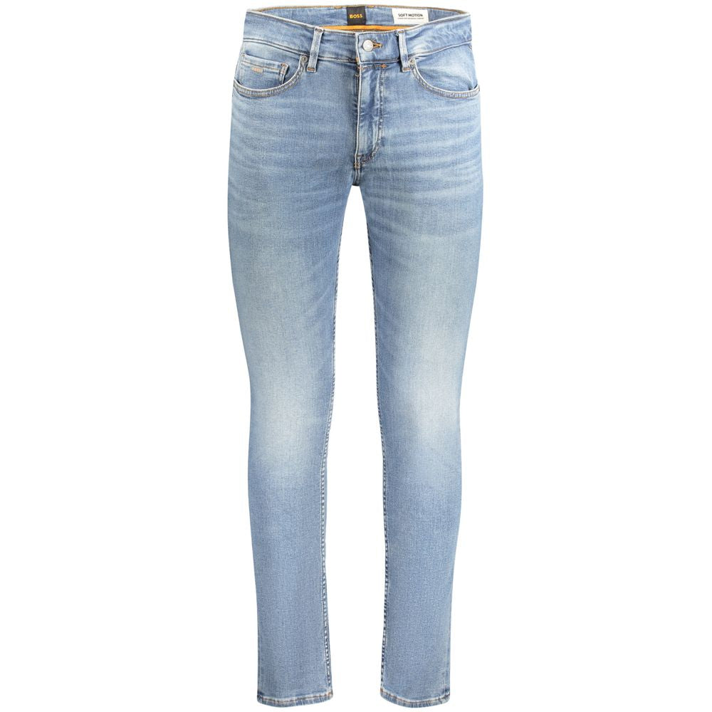 Hugo Boss Blue Cotton Men Jeans