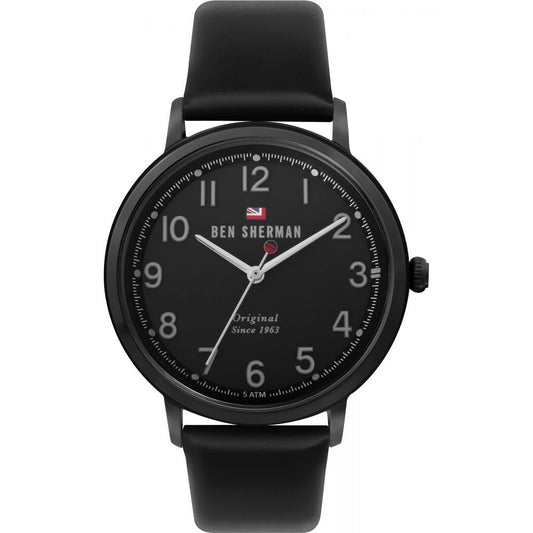 Ben Sherman Black Leather Watch