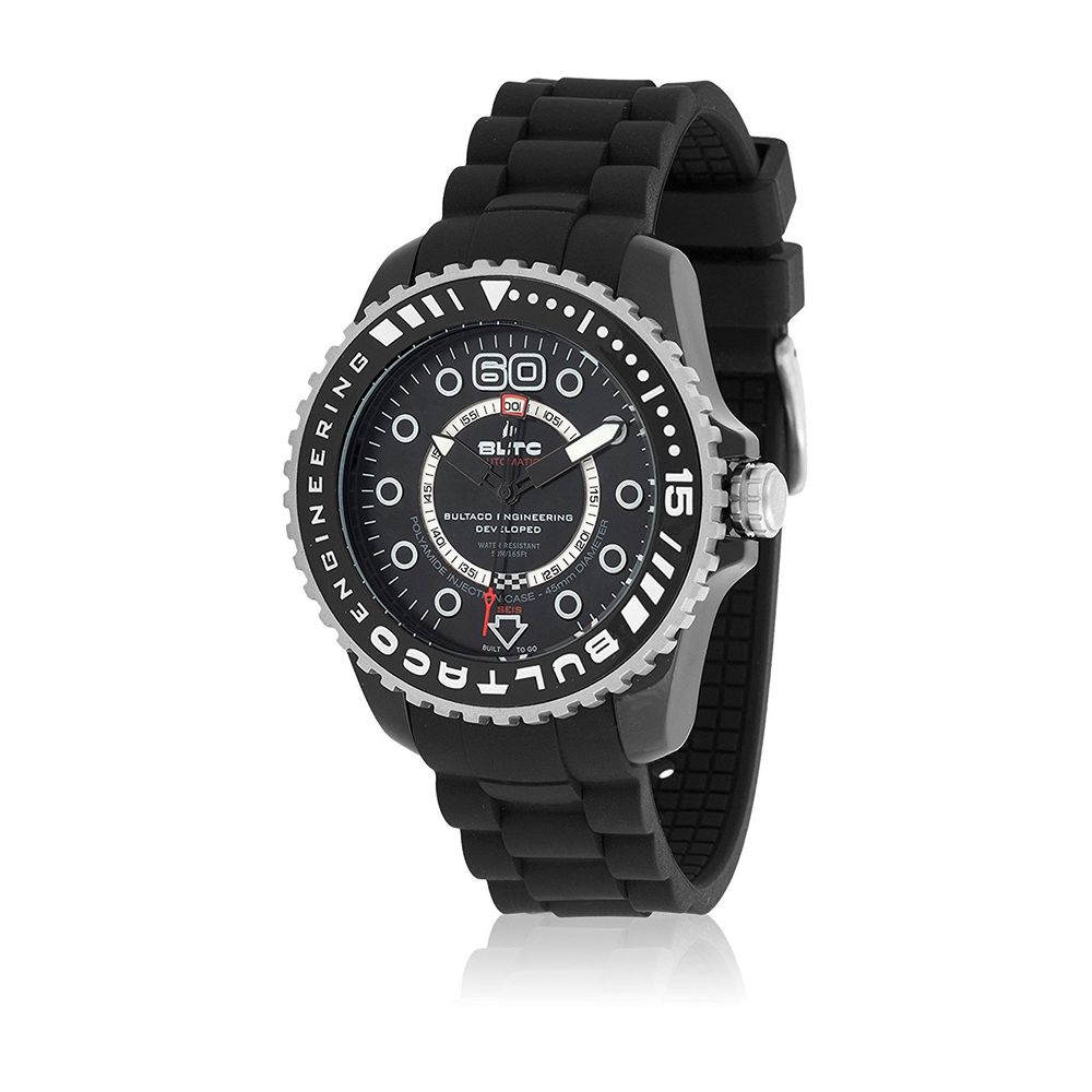 Bultaco Black Silicone Watch