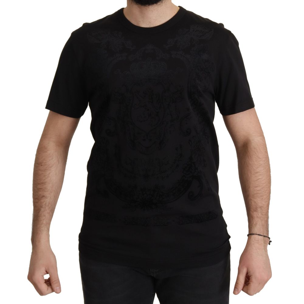 Dolce & Gabbana Black Cotton T-Shirt