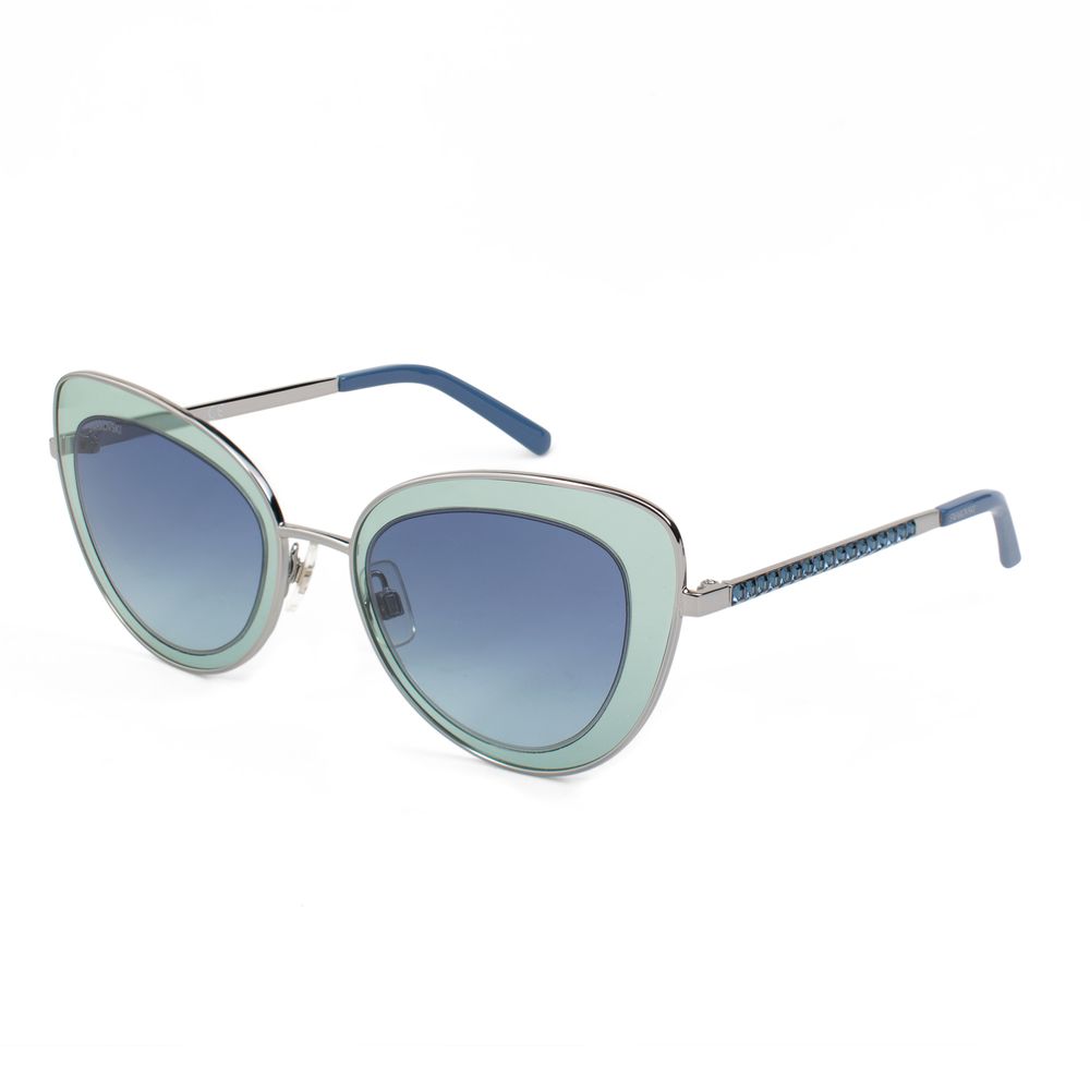 Swarovski Gray Metal Sunglasses