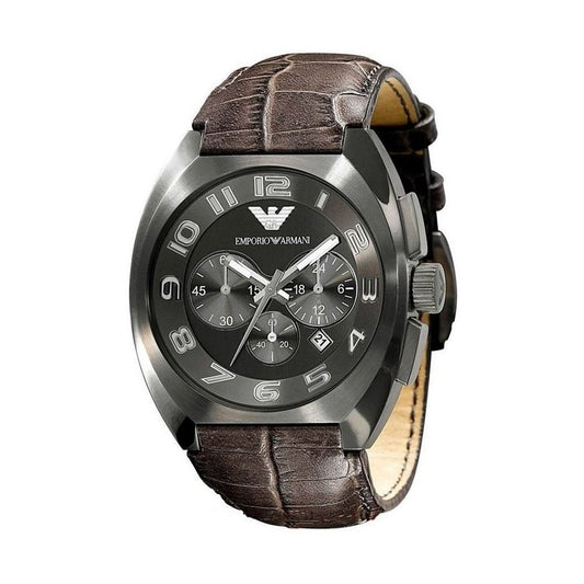 Armani Brown Leather Leather Watch