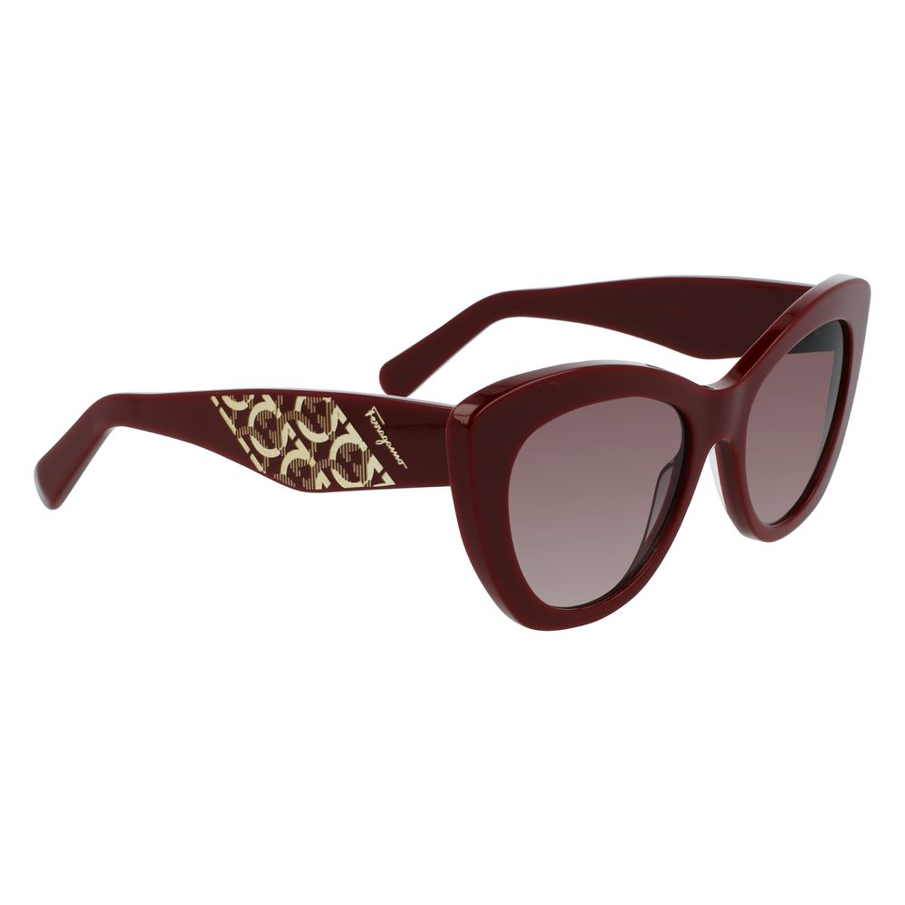 Salvatore Ferragamo Bordeaux Acetate Sunglasses