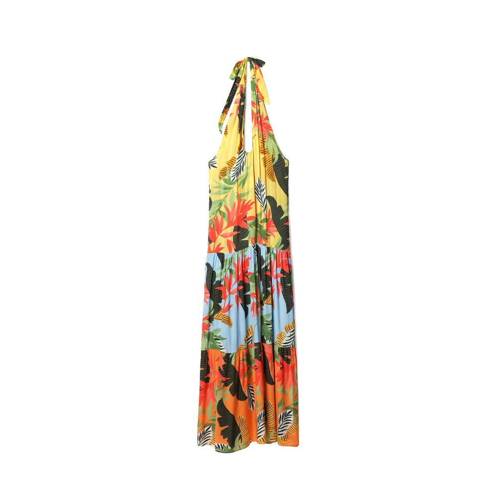 Desigual Orange Viscose Dress