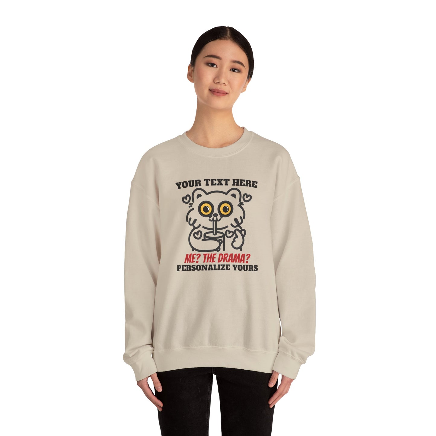 Me? The Drama? Funny Cat Sweatshirt – Custom Names Cozy Sweatshirt