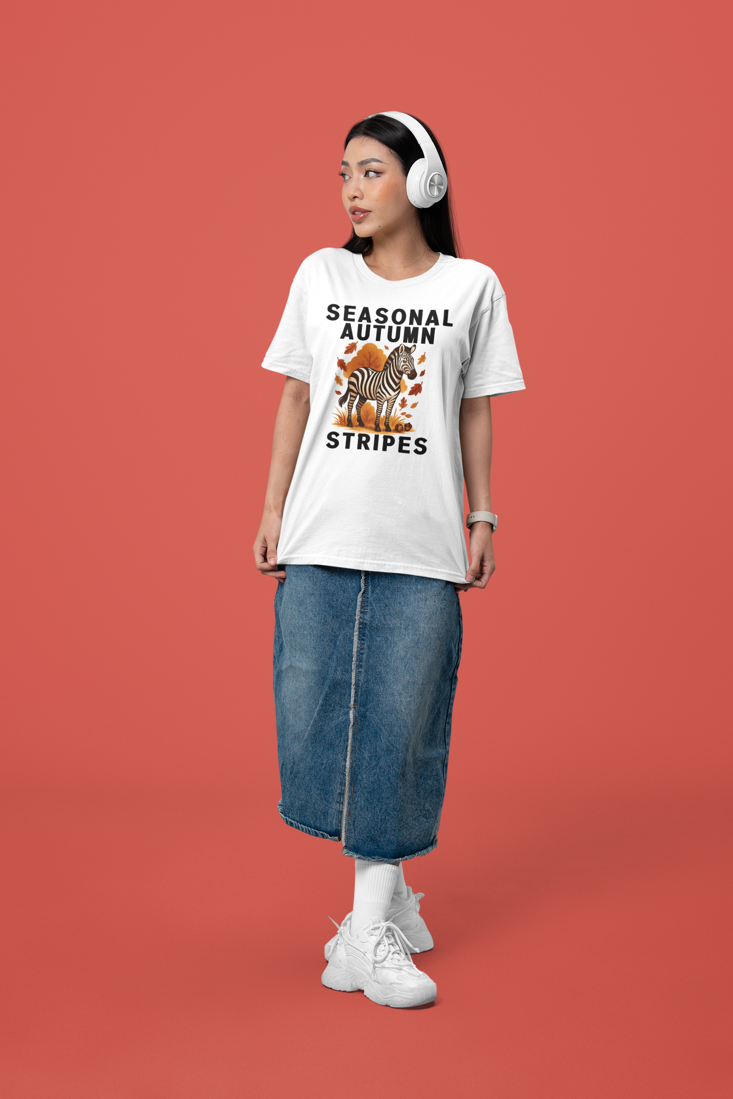 Seasonal Autumn Stripes – Zebra Tee T-Shirt