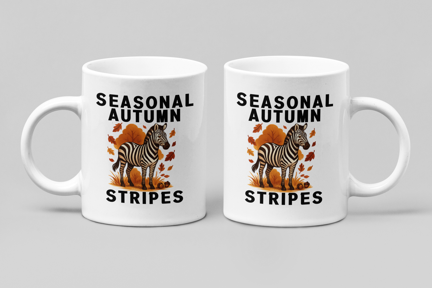Seasonal Autumn Stripes – Zebra Ceramic Mug 11oz